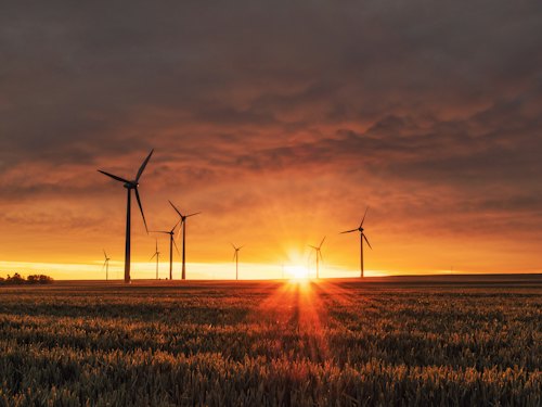 Scene 6 of sustainable industry and clean energy.